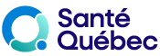 Logo de Santé Québec, composé du nom « Santé Québec » et d'un symbole graphique.