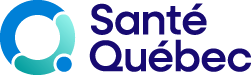 Logo de Santé Québec, composé du nom « Santé Québec » et d'un symbole graphique.